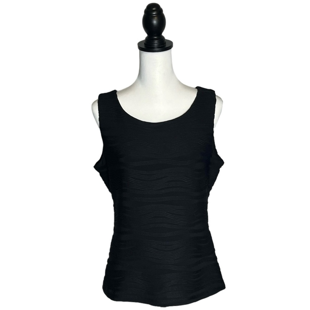 Calvin Klein Women's Top Cami/Tank Sleeveless Lined Textured Black Size …